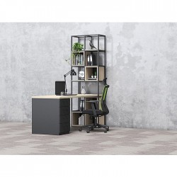 Стелаж RFG Boxi M, метален, 72 х 37 х 212 cm, черен - Rfg