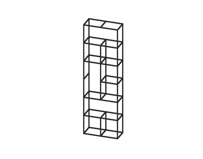 Стелаж RFG Boxi M, метален, 72 х 37 х 212 cm, черен
