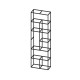 Стелаж RFG Boxi M, метален, 72 х 37 х 212 cm, черен