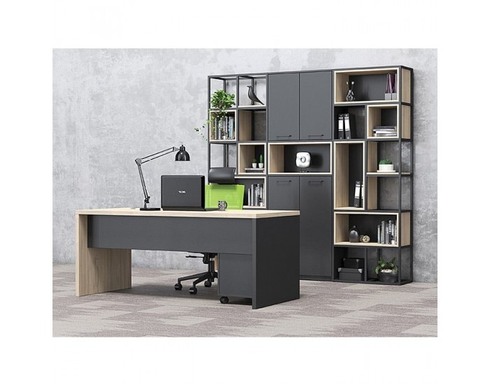 Стелаж RFG Boxi M, метален, 72 х 37 х 212 cm, черен