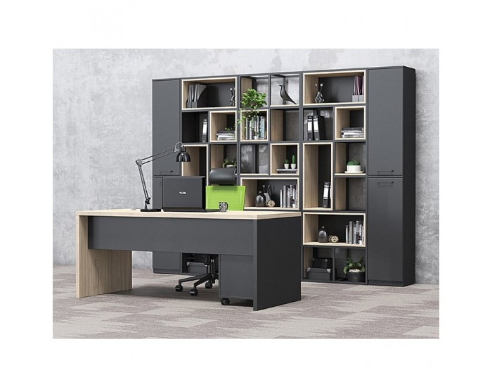 Стелаж RFG Boxi M, метален, 72 х 37 х 212 cm, черен