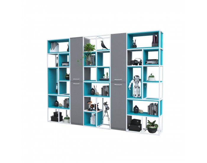 Стелаж RFG Boxi S, метален, 720 х 370 х 2120 mm, бял