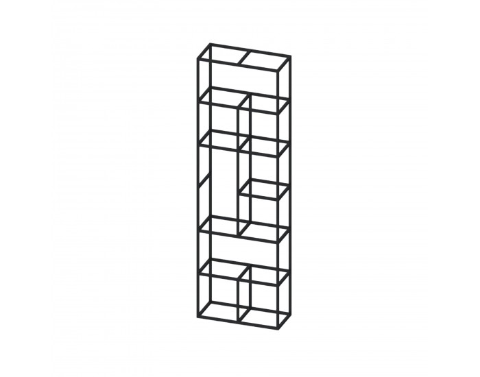 Стелаж RFG Boxi M, метален, 720 х 370 х 2120 mm, черен
