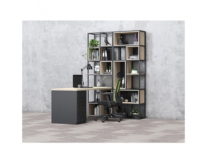 Стелаж RFG Boxi M, метален, 720 х 370 х 2120 mm, черен