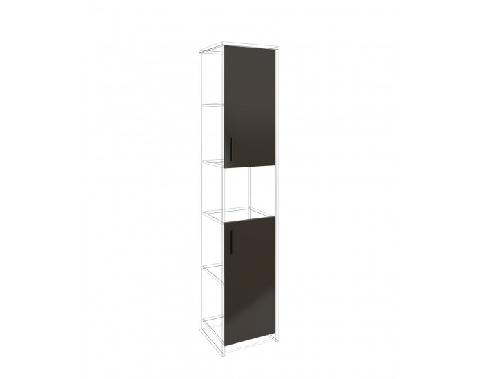 Врата RFG RV3 Chicago S3, 380 х 18 х 760 mm, ПДЧ 18 mm, тъмносива, 2 броя в комплект