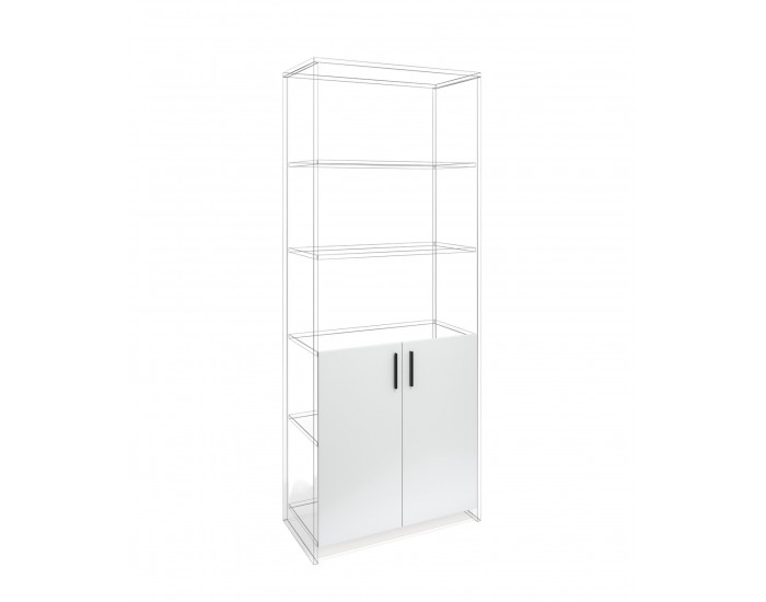 Врата RFG RV3 Monaco S3, 380 х 18 х 760 mm, ПДЧ 18 mm, 2 броя в комплект, бял