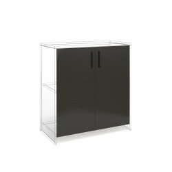 Врата RFG RV3 Milano, 380 х 18 х 760 mm, ПДЧ 18 mm, 2 броя в комплект, тъмносива - Rfg