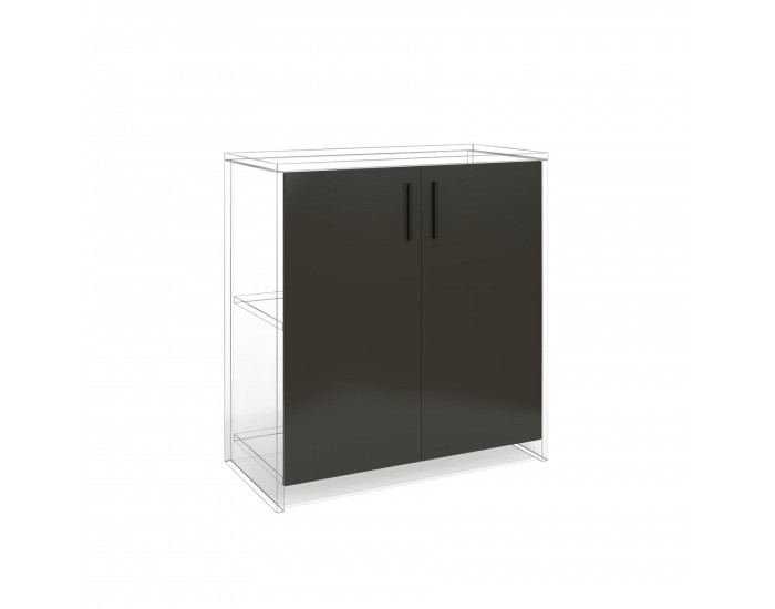 Врата RFG RV3 Milano, 380 х 18 х 760 mm, ПДЧ 18 mm, 2 броя в комплект, тъмносива
