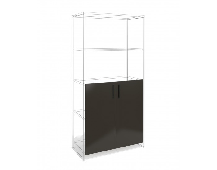 Врата RFG RV3 Chicago S5, 380 х 18 х 760 mm, ПДЧ 18 mm, тъмносива, 2 броя в комплект