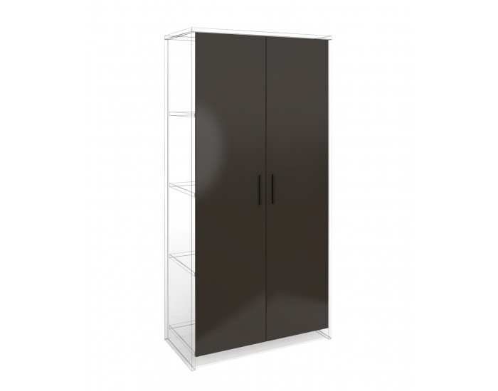 Врата RFG RV2 Chicago, 380 х 18 х 1540 mm, ПДЧ 18 mm, тъмносива, 2 броя в комплект