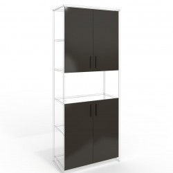 Врата RFG RV3 Chicago, 380 х 18 х 760 mm, ПДЧ 18 mm, тъмносива, 4 броя в комплект - Rfg