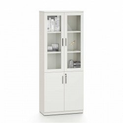 Шкаф RFG Monaco, със стъклени врати, 800 х 400 х 2000 mm, ПДЧ, бял - Rfg