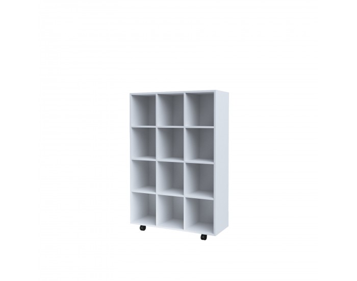 Шкаф RFG, с 12 клетки, с колелца, 1040 х 400 х 1500 mm, ПДЧ, бял