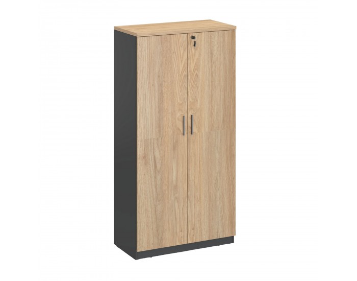 Шкаф RFG Monaco, 800 x 400 x 1600 mm, ПДЧ, бряст и черно