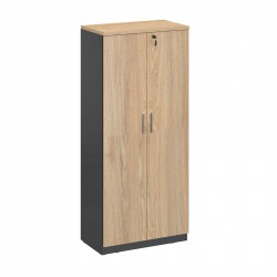 Шкаф RFG Monaco, 700 x 400 x 1600 mm, ПДЧ, бряст и черно - Rfg