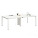 Заседателна маса RFG Monaco, 2400 х 1200 х 750 mm, правоъгълен плот, ПДЧ 25 mm, метална основа, бяла