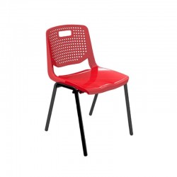 Ученически стол RFG Stilo, от VIII до XII клас, 430 х 425 х 460 mm, полипропилен, червен - Rfg