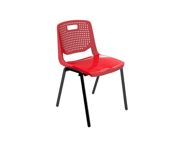 Ученически стол RFG Stilo, от VIII до XII клас, 430 х 425 х 460 mm, полипропилен, червен