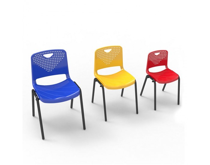 Ученически стол RFG Stilo, от VIII до XII клас, 430 х 425 х 460 mm, полипропилен, жълт