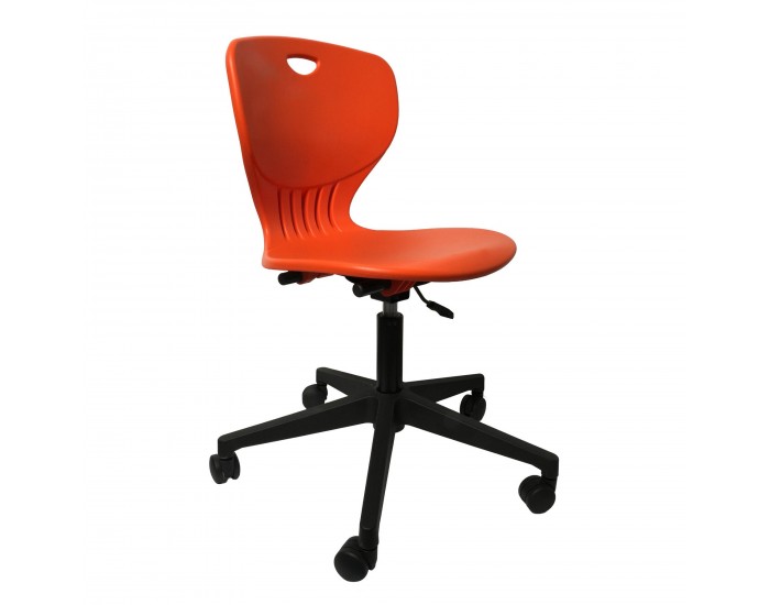 Ученически стол RFG Maxima Move Black, полипропилен, до 120 kg, оранжев, 2 броя в комплект