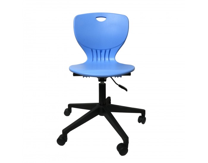 Ученически стол RFG Maxima Move Black, полипропилен, до 120 kg, син