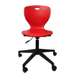 Ученически стол RFG Maxima Move Black, полипропилен, до 120 kg, червен - Rfg