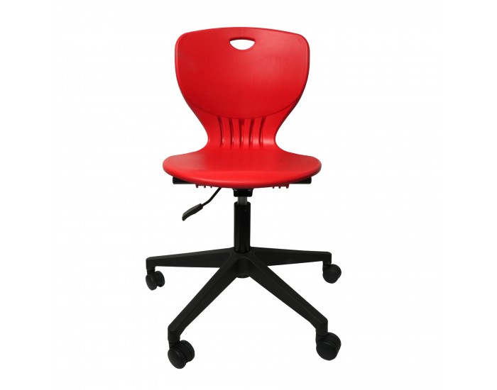 Ученически стол RFG Maxima Move Black, полипропилен, до 120 kg, червен
