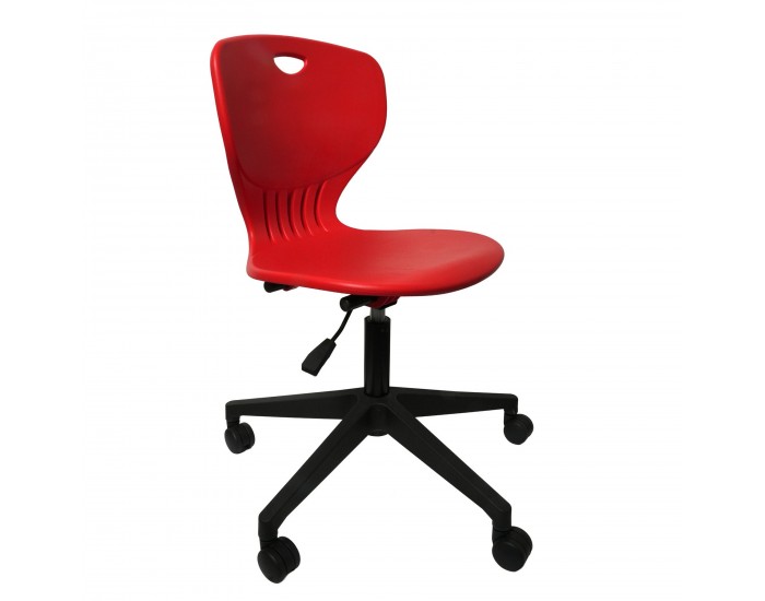 Ученически стол RFG Maxima Move Black, полипропилен, до 120 kg, червен