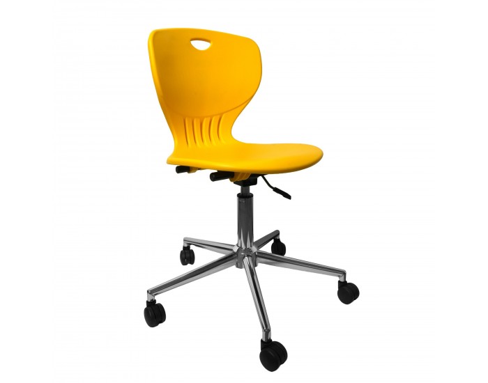 Ученически стол RFG Maxima Move Chrome, полипропилен, до 120 kg, жълт