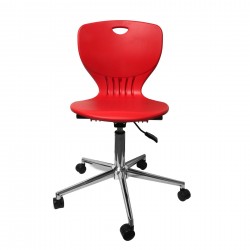 Ученически стол RFG Maxima Move Chrome, полипропилен, до 120 kg, червен - Rfg