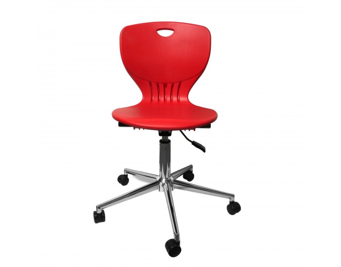 Ученически стол RFG Maxima Move Chrome, полипропилен, до 120 kg, червен