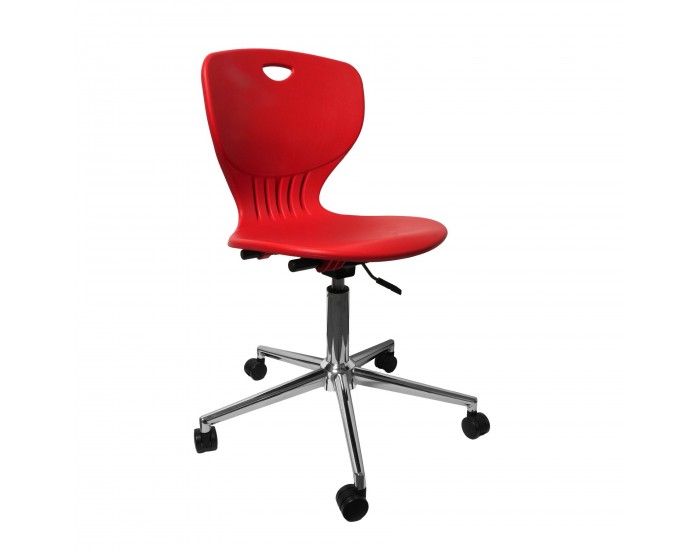 Ученически стол RFG Maxima Move Chrome, полипропилен, до 120 kg, червен