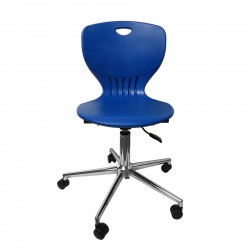 Ученически стол RFG Maxima Move Chrome, полипропилен, до 120 kg, син - Rfg