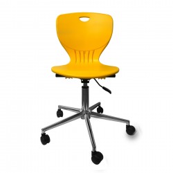 Ученически стол RFG Maxima Move Chrome, полипропилен, до 120 kg, жълт - Rfg