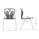 Ученически стол RFG Maxima A, от V до VIII клас, 43 х 45 х 43 cm, до 120 kg, жълт