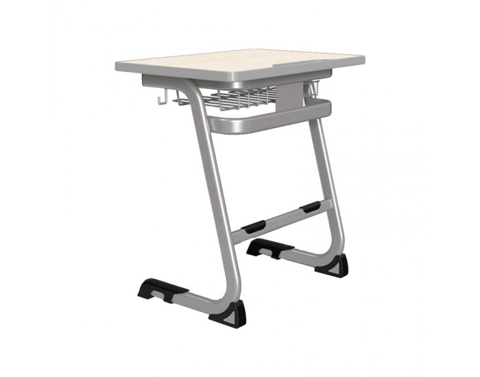 Ергономичен чин и стол RFG Istudy Grey, от VIII до XII клас, 700 х 500 х 760 mm, плот светъл бук, сиви крака