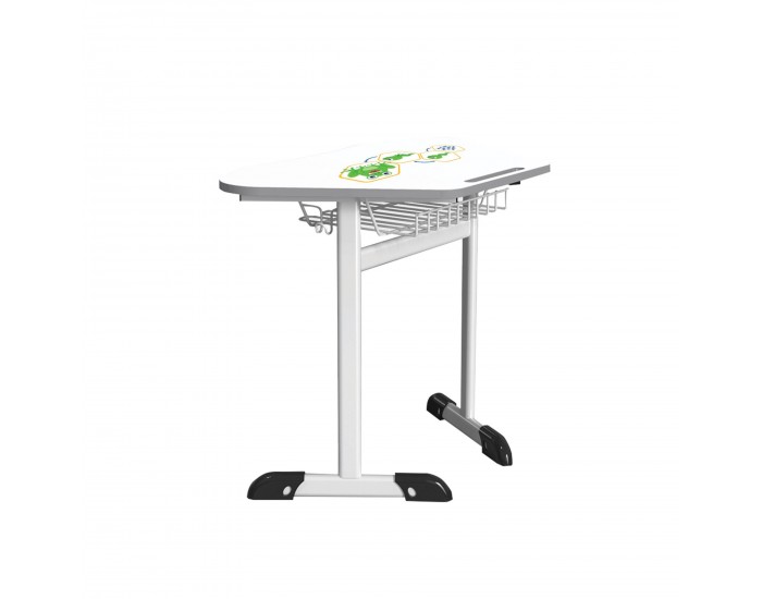 Ученическа маса RFG Jam, едноместна, от V до VIII клас, 700 х 500 х 710 mm, MDF, сива