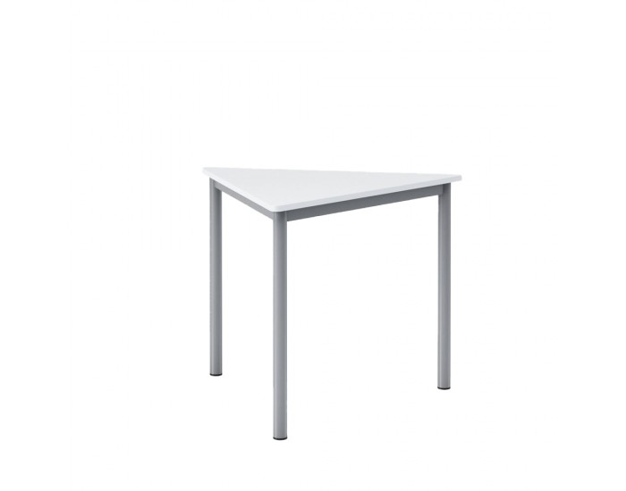 Маса RFG School Trapez 60, над VIII клас, 790 х 905 х 750 mm, бял плот, сив метал