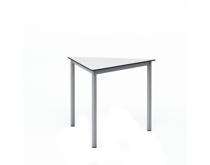 Маса RFG School Trapez 60, над VIII клас, 790 х 905 х 750 mm, HPL, бял плот, сив метал