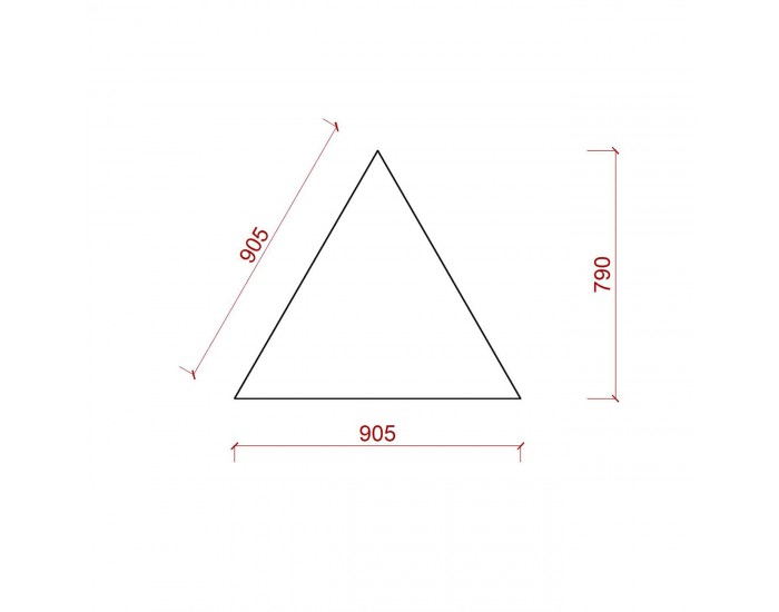 Маса RFG School Trapez 60, над VIII клас, 790 х 905 х 750 mm, HPL, бял плот, сив метал