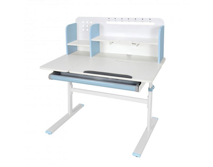Бюро RFG с регулируема височина Ergo Light 1003A, MDF плот, метални крака, синьо