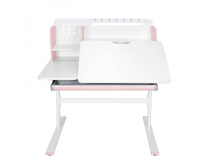 Бюро RFG с регулируема височина Ergo Light 1003A, MDF плот, метални крака, розово