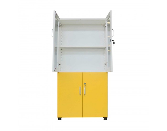 Шкаф RFG, лабораторен, 800 х 400 х 1650 mm, жълто-бял