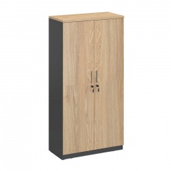 Гардероб RFG Monaco, 800 x 400 x 1600 mm, ПДЧ, бряст и черно - Rfg