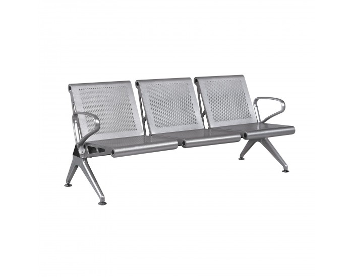 Посетителска пейка RFG Дъблин, с 3 места, метална, 1750 х 640 х 760 mm