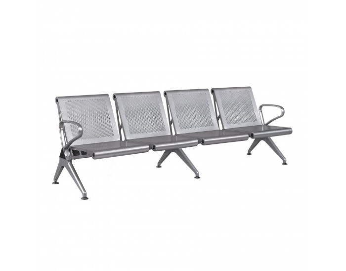 Посетителска пейка RFG Дъблин, с 4 места, метална, 2320 х 640 х 760 mm