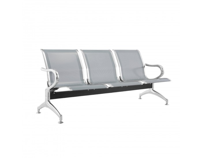 Посетителска пейка RFG София, с 3 места, метална, 1750 х 680 х 770 mm