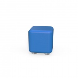 Табуретка RFG Cube, квадратна, екокожа, 60 х 60 х 43 cm, синя - Rfg