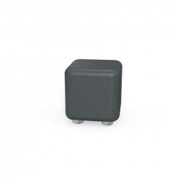 Табуретка RFG Cube, квадратна, екокожа, 60 х 60 х 43 cm, цвят графит - Rfg