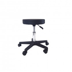 Офис стол-табуретка RFG Stool, до 130 kg, екокожа, черна - Rfg